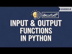 Input and Output functions in Python: Essential Functions and Formatting | video-8 | College Coders