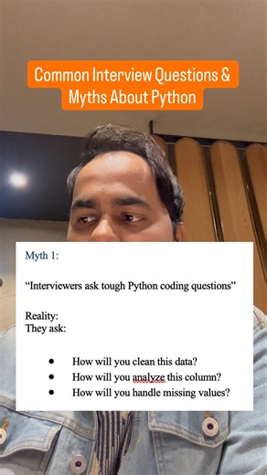 Myth 1: Interviewers ask tough Python coding questions