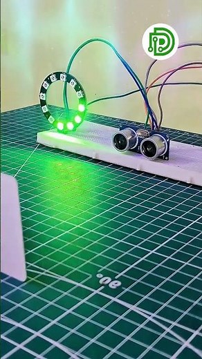 Distance Sensing Circular LED Using Arduino | Ultrasonic Sensor Project