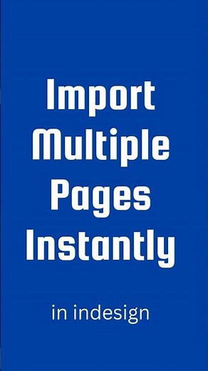 Import Multiple Page PDFs into InDesign in 60 Seconds #indesigntips #indesign #indesigntutorial