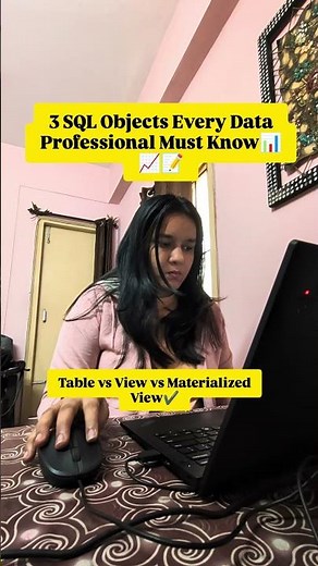 Check description for the explanation about tables , view and materialized view 📊📈#dataanlysis #sql