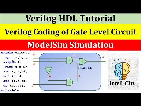 Verilog Coding of Gate Level Design | Gate Level Design in ModelSim | Verilog Tutorial