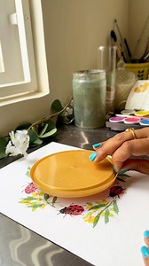 Paint an easy Ladybug watercolour wreath! A complete beginner’s tutorial 👍🏻🐞! #PaintingTutorial #easypainting #paintingforbeginners #painting #beginnerswelcome #artreelsofinstagram #artreels | spicingcolours