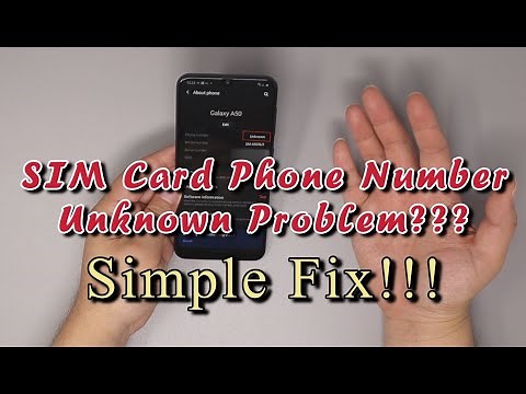 SIM Card Phone Number Unknown Problem??? Simple Fix!!!