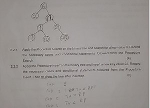 2.2.1 Apply the Procedure Search on the binary tree and search ... | Filo
