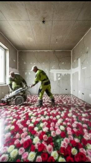 DIY Epoxy Resin Floor with Real Roses - Amazing Room Transformation