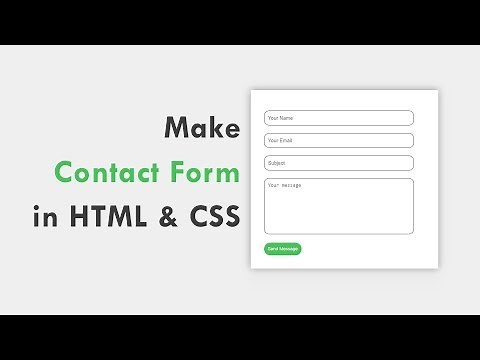 How To Make Contact Form Using HTML And CSS