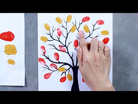 EASY FINGER PAINTING IDEAS / FINGERPRINT IDEAS
