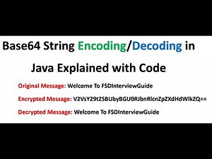 Base64 String Encoding/Decoding in Java Explained with Code || Java Important Concept