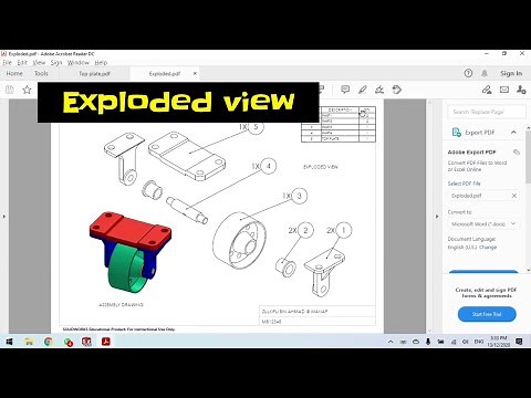 SolidWorks #13 Exploded view with balloon
