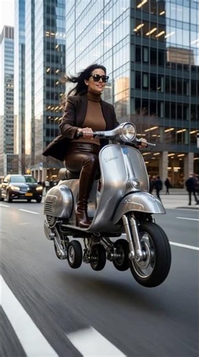 She Pressed the Button… and the Futuristic Scooter Started to HOVER! 🚀😱 | Next-Gen AI Technology