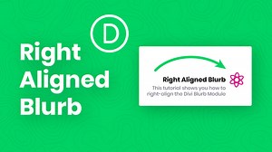 How To Right Align The Divi Blurb Module Image/Icon  - by Pee-Aye Creative