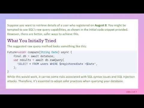 How to Load a Specific Datalist from Sqflite in Flutter