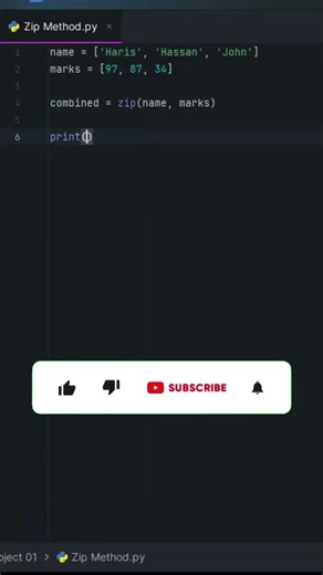 ⚡ Use of zip() Function in Python | Combine Lists Like a Pro 🔥