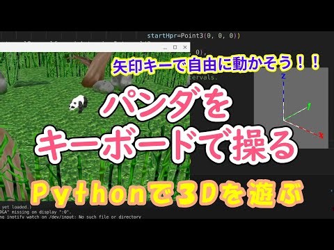 【Python】パンダをキーボードで操る
