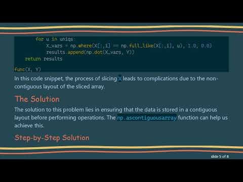 Resolving NumPy Array Order Issues for Numba Efficiency