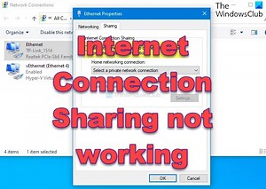 Internet Connection Sharing not working on Windows 11/10