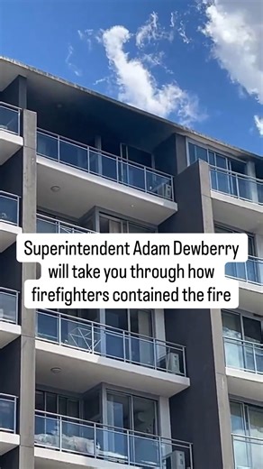 Firefighters quickly brought a top-floor unit fire under control, safely evacuating residents with no injuries reported. Superintendent Adam Dewberry explains how crews contained and extinguished the blaze within minutes, preventing it from spreading to neighbouring units. | Fire and Rescue NSW