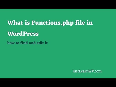What is Functions php File in WordPress How to Edit it Tutorial 2020