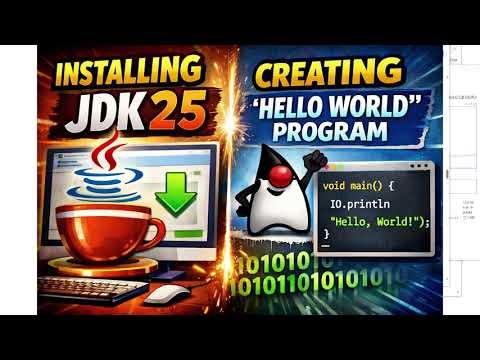 Installing JDK/Java 25 on Windows 10/11 and writing Hello World Program