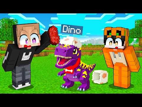 WE ADOPT BABY DINOSAUR IN MINECRAFT!!
