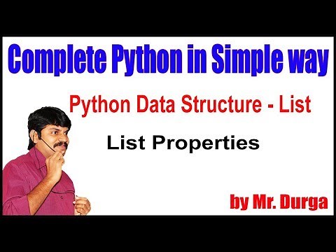 Python List Data Structure || List Properties || by Durga Sir