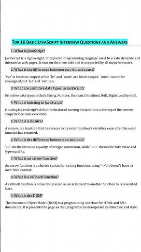 💡 Top 9 JavaScript Interview Questions You Must Know. #coding #javascript