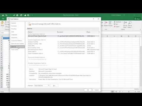 Using the Excel Settings Control Panel