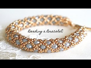 Beautiful Netting Tubular Bracelet｜DIY｜Beading Tutorial｜ネッティングチューブラーで編む大人のブレスレット｜ビーズアクセサリー｜ビーズステッチ