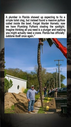 Florida Plumber Uncovers Giant Python Blocking Toilet
