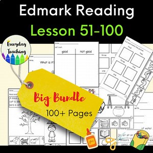 Edmark Reading Level 1 Worksheets Lessons 51-100