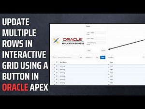 How To Update Multiple Rows In Interactive Grid Using Button | Oracle APEX