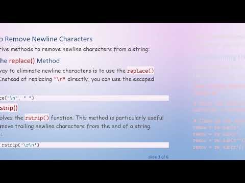 How to Easily Remove \\n from a String in Python