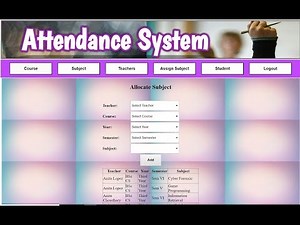 Attendance System using Asp.Net C#(Final Year Project)
