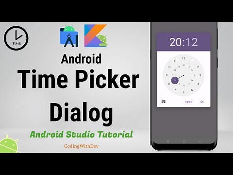 TimePickerDialog - Android Studio Tutorial | Time Picker Using Kotlin in Android Studio