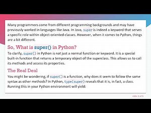 Understanding super(): Is it a Function or a Keyword in Python?