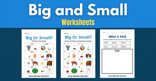 Big And Small Worksheets | Games4esl