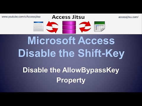 Microsoft Access Disabling the Shift-Key