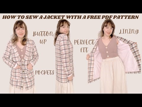 Easy Jacket Sewing Tutorial Learn How t o Make Your Own Jacket with Free Pattern 5 Size