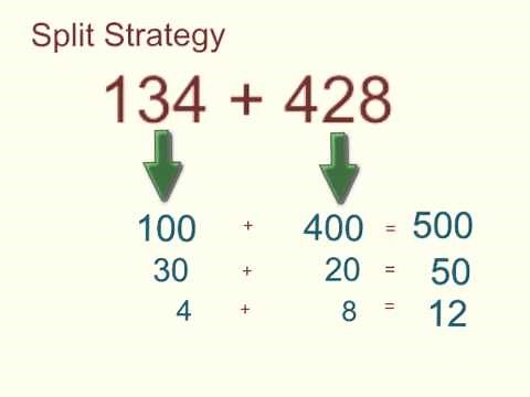 Split Strategy for Addition