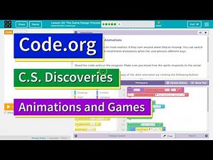 Game Design Process Lesson 20 Puzzle 6 Code.org Tutorial with Answers