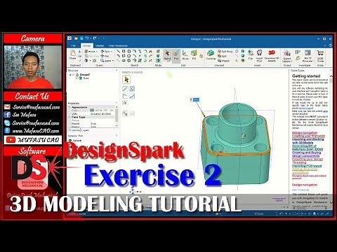 Exercise #2 DesignSpark Mechanical Extrude Cut And Mirror Modeling Tutorial