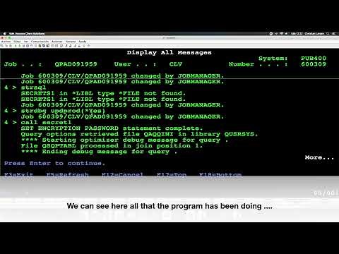 Coding in RPG (IBM i/AS400). Encrypting and decrypting data using SQL and RPG.