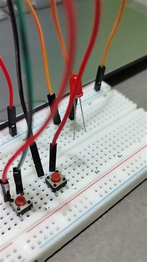 OR gate using LED , Push button and Ardunio UNO 😀👍#arduino #arduinoproject #viralshorts #coding #led