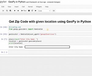 Get Zip Code with given location using GeoPy in Python | Python Coding