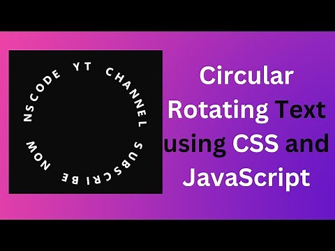 Circular text rotate effect using CSS and JavaScript | JavaScript tutorial
