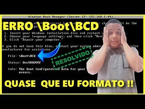 COMO RESOLVER O ERRO Boot\\Bcd\\ DO WINDOWS