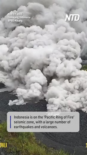 14K views · 140 reactions | Indonesia's Semeru volcano erupted on Wednesday, and the country's volcanology agency increased the alert level for Java Island's tallest mountain to the highest level. | NTD Life | Facebook