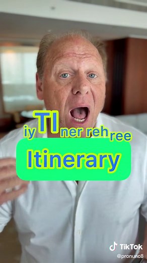How do you say itinerary? #englishonline #pronunciationtips #businessenglish #americanaccent #speaklikeanative #esl