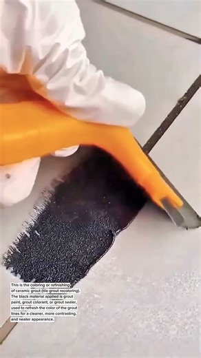 Professional Tile Grout Recoloring Using a Precision Grout Paint Applicator